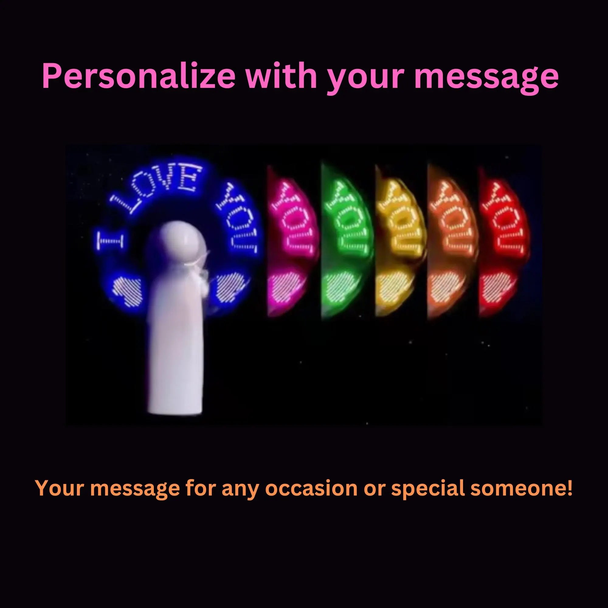 Personalized LED Light message Fan Unique Gift