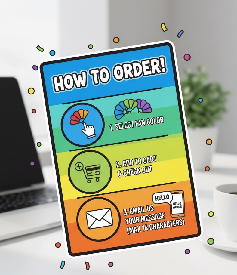 Personalized LED Light Message Fan