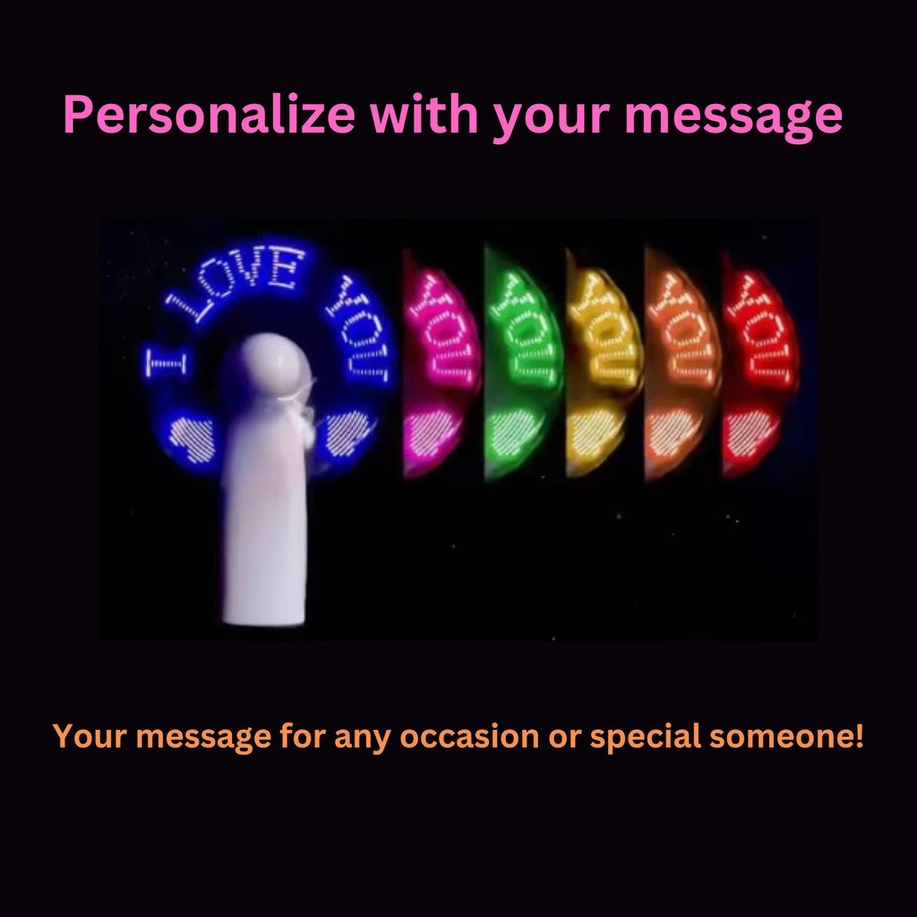 Personalized LED Light Message Fan